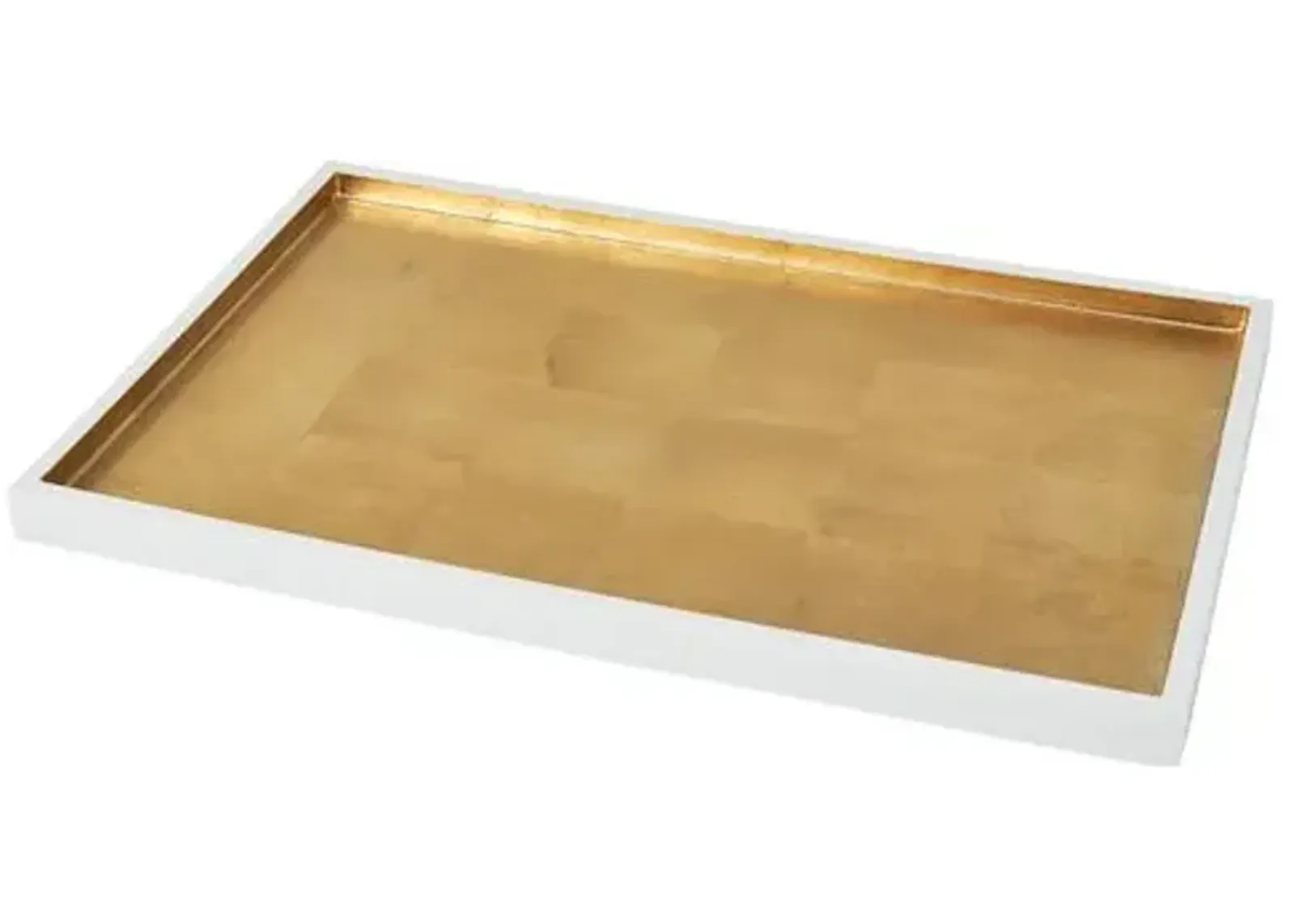 Gold Bottom Tray - White