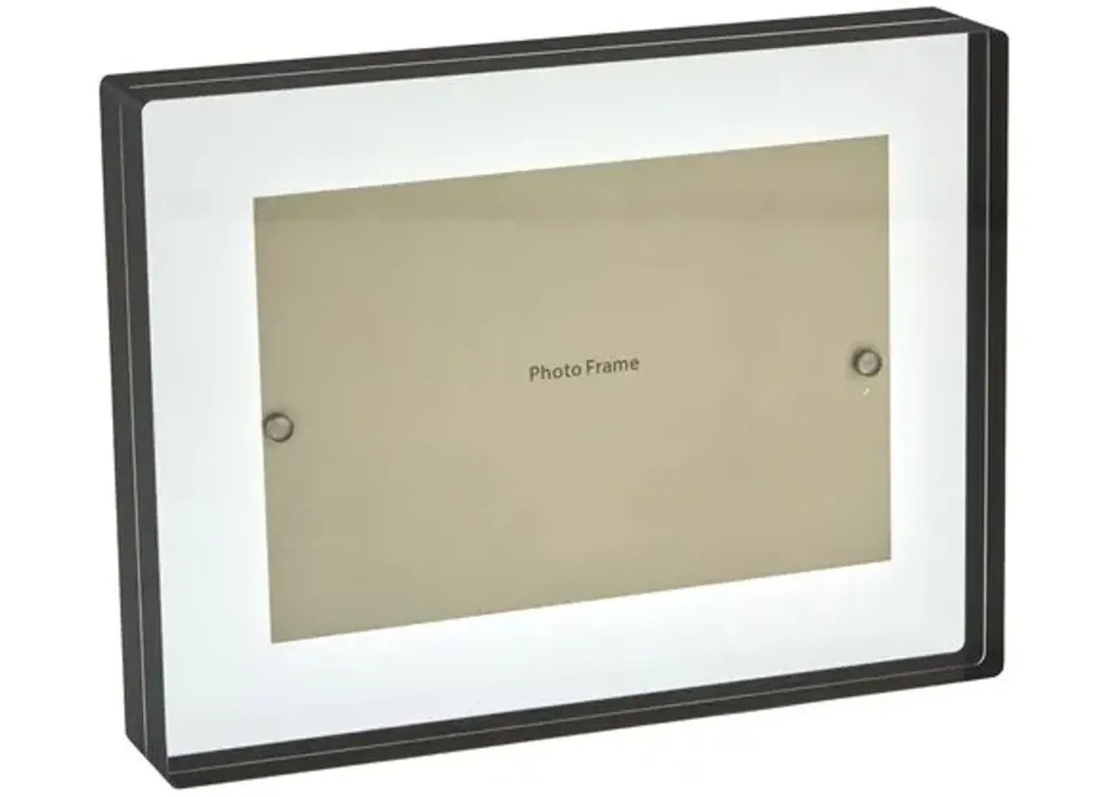 Lucite Border Picture Frame - Black