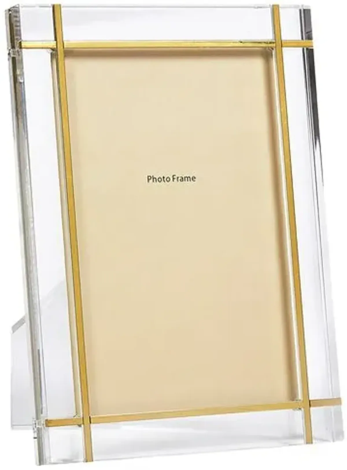 Lucite Gold Inlay Picture Frame - Gold