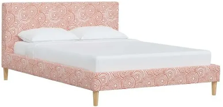 Lili Umbrella Swirl Bed - Coral - Orange