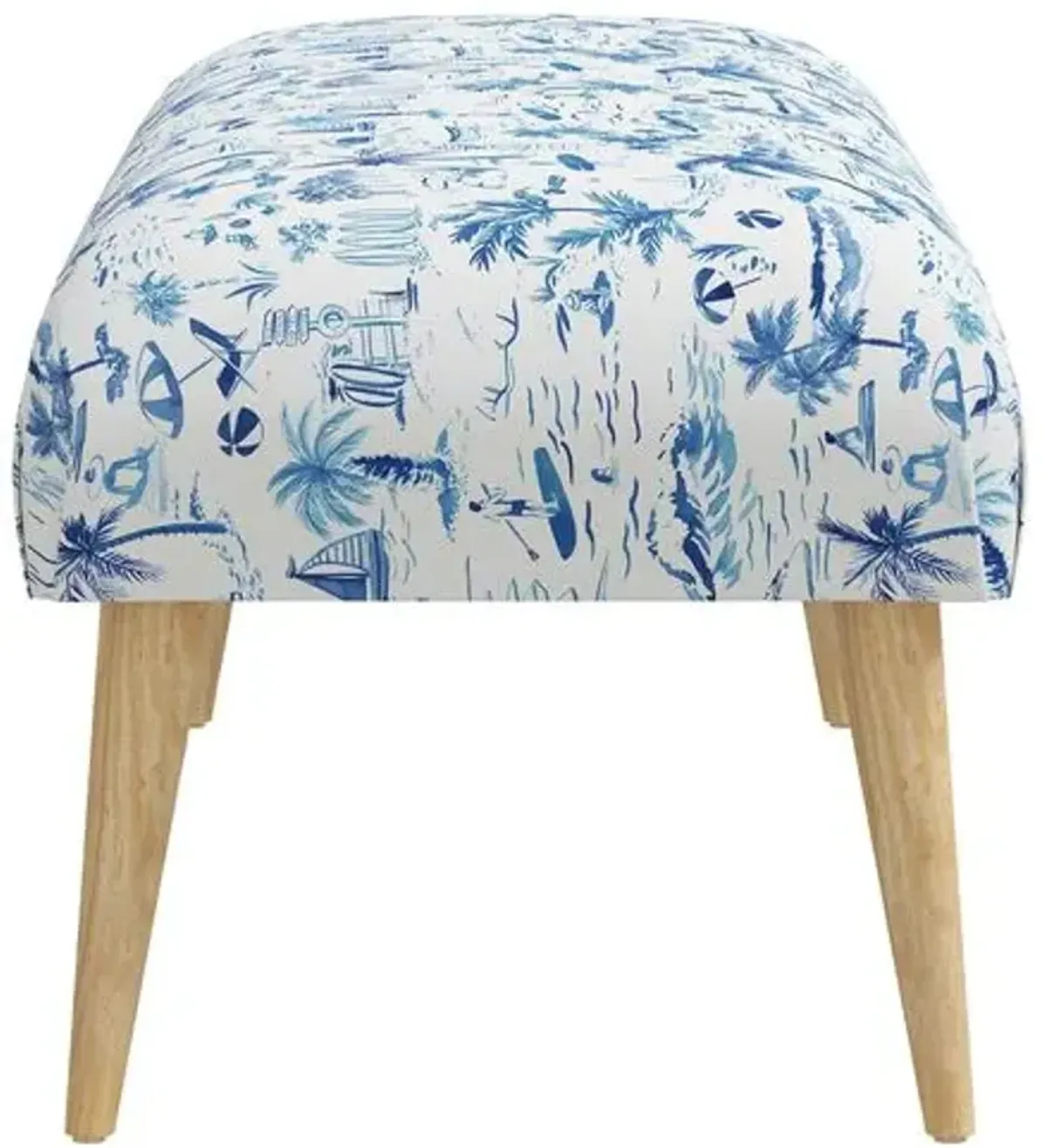 Warner Bench - The Beach Toile - Blue