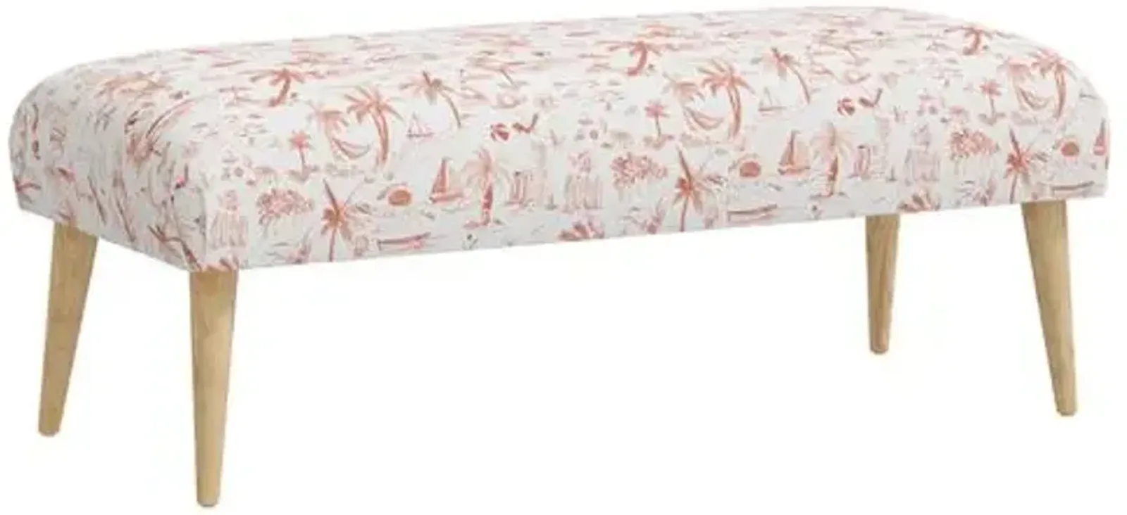 Warner Bench - The Beach Toile - Orange