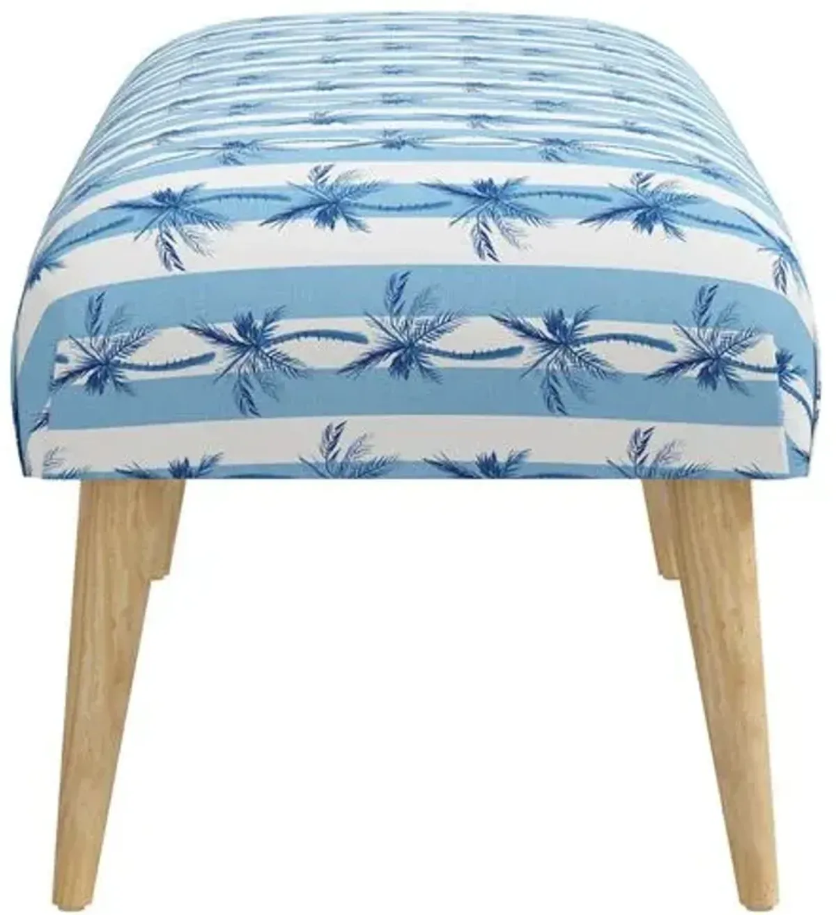 Warner Bench - The Cabana Stripe Palms - Blue