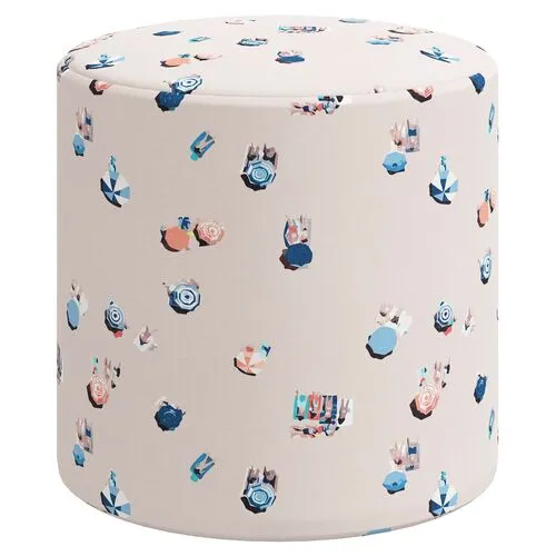 Tambor Ottoman - The Beach Scene - Beige