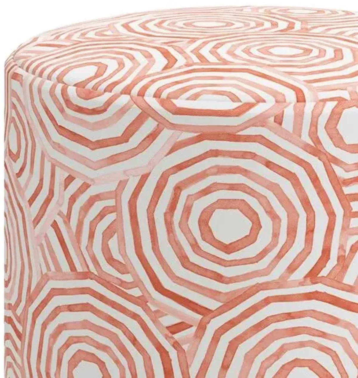 Tambor Ottoman - The Umbrella Swirl - Orange