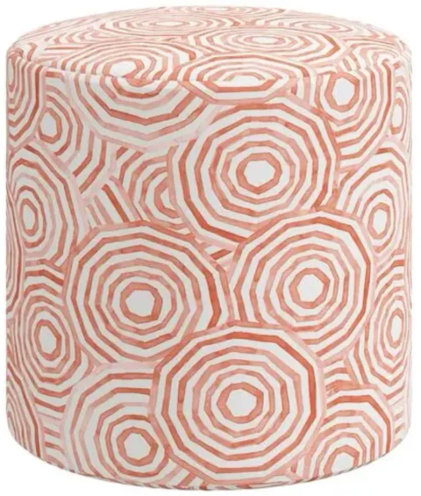Tambor Ottoman - The Umbrella Swirl - Orange