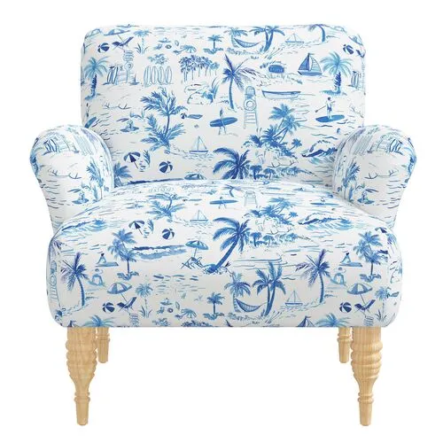 Norwood Chair - The Beach Toile - Blue