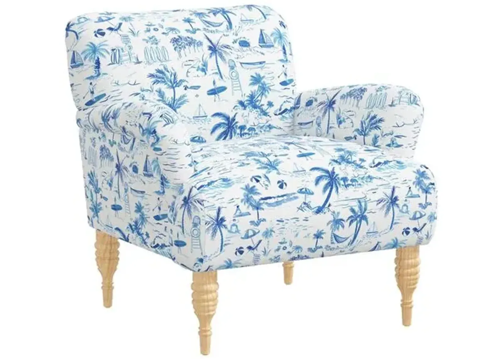 Norwood Chair - The Beach Toile - Blue