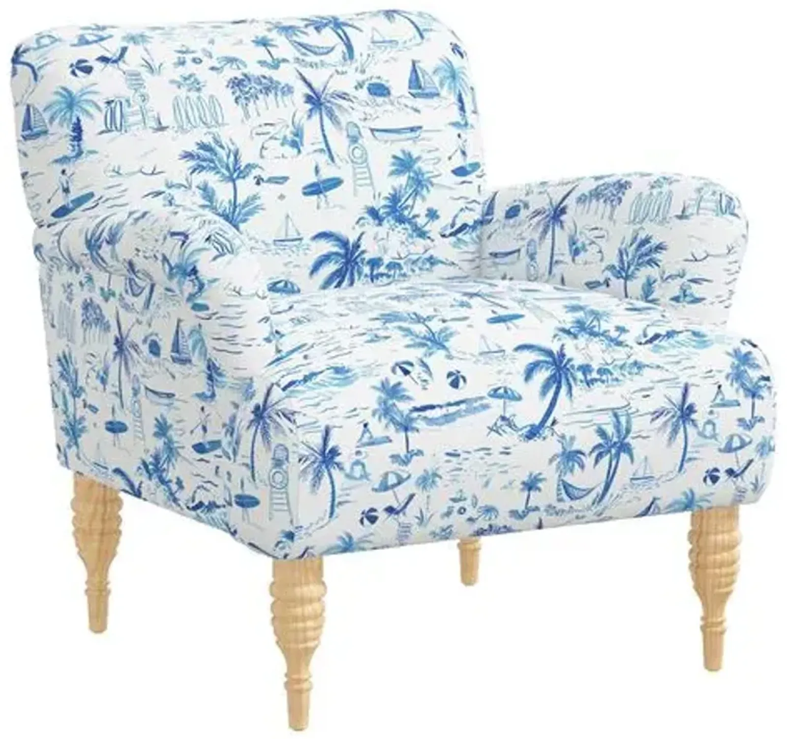 Norwood Chair - The Beach Toile - Blue