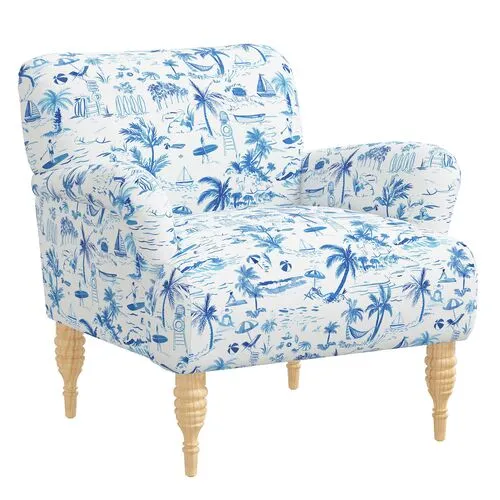 Norwood Chair - The Beach Toile - Blue