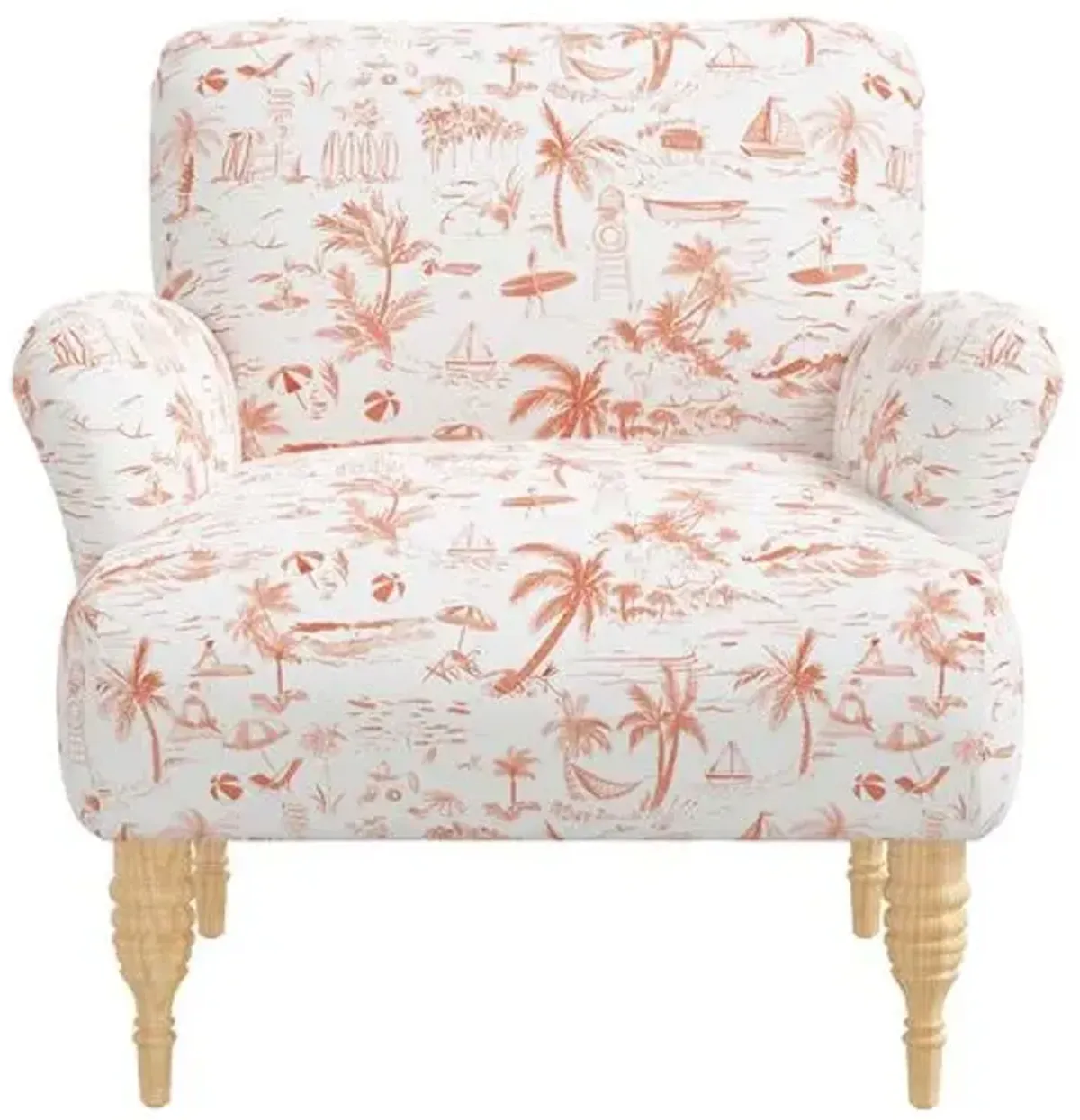 Norwood Chair - The Beach Toile - Orange