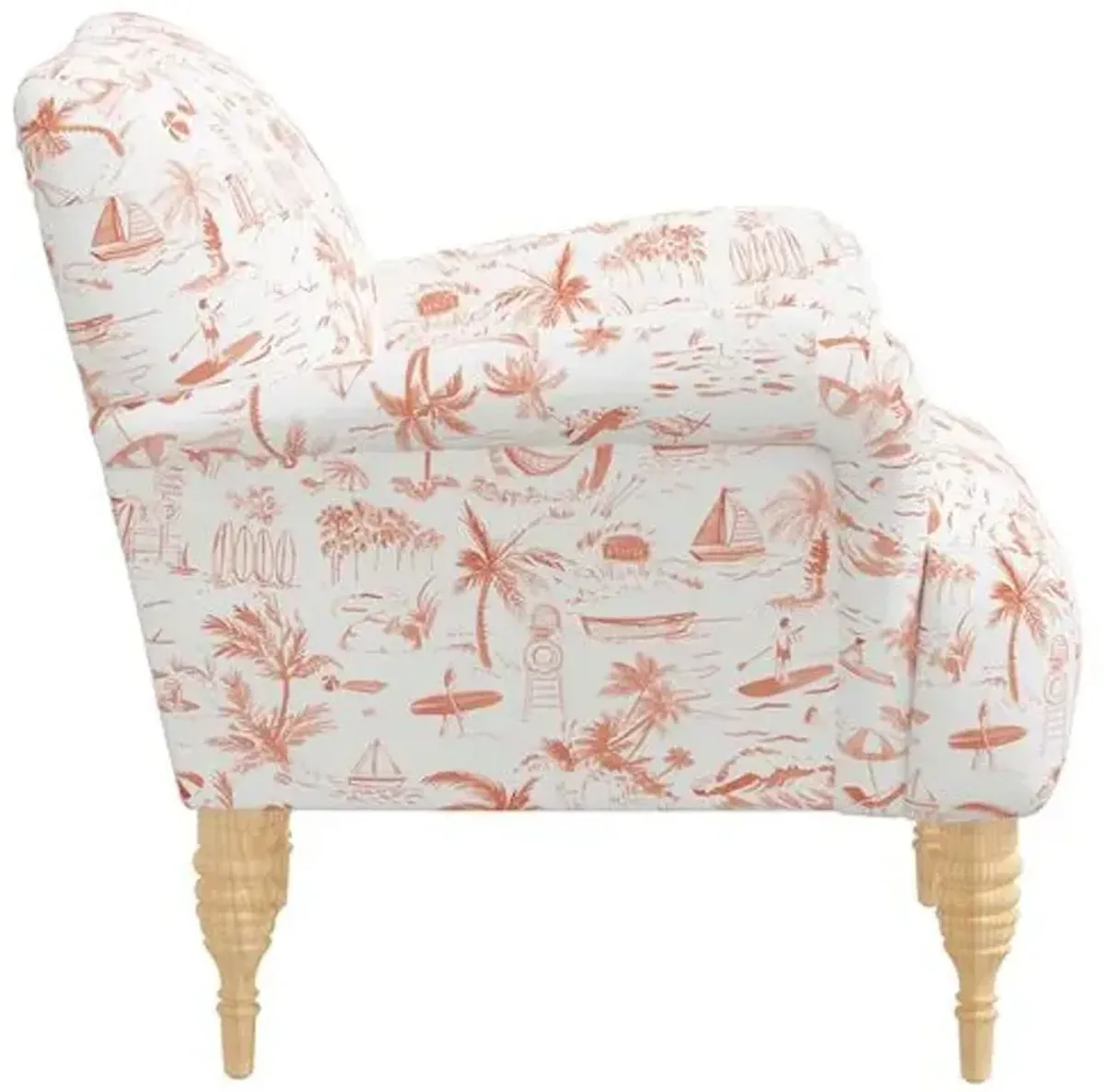 Norwood Chair - The Beach Toile - Orange