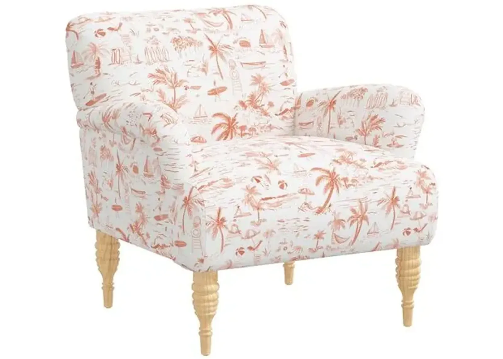 Norwood Chair - The Beach Toile - Orange