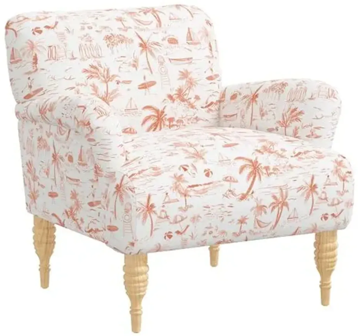 Norwood Chair - The Beach Toile - Orange