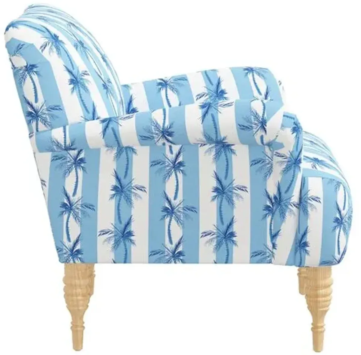 Norwood Chair - The Cabana Stripe Palms - Blue