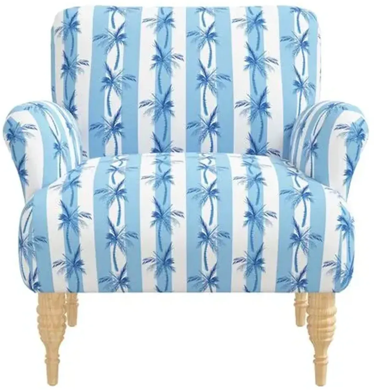 Norwood Chair - The Cabana Stripe Palms - Blue