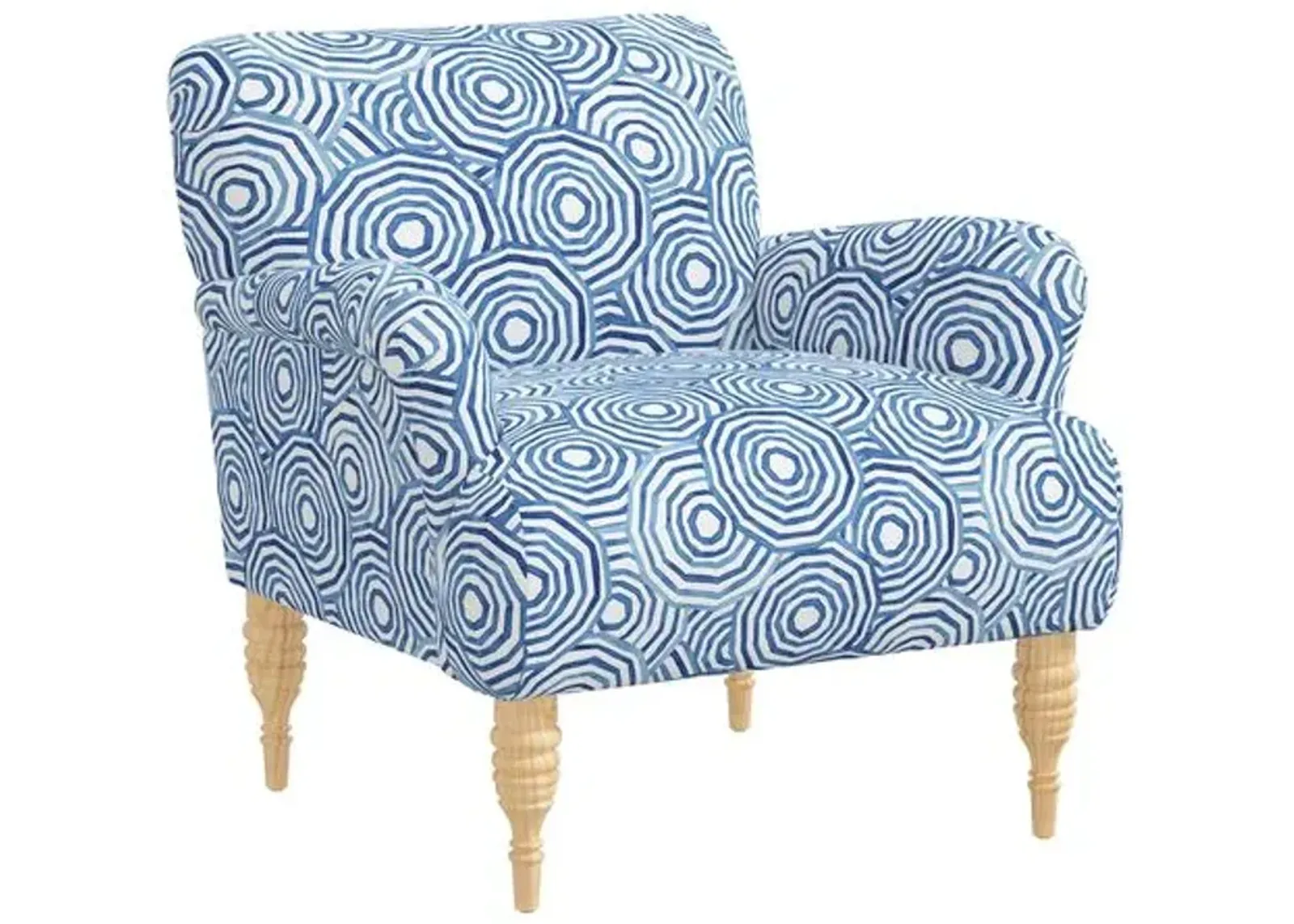 Norwood Chair - The Umbrella Swirl - Blue