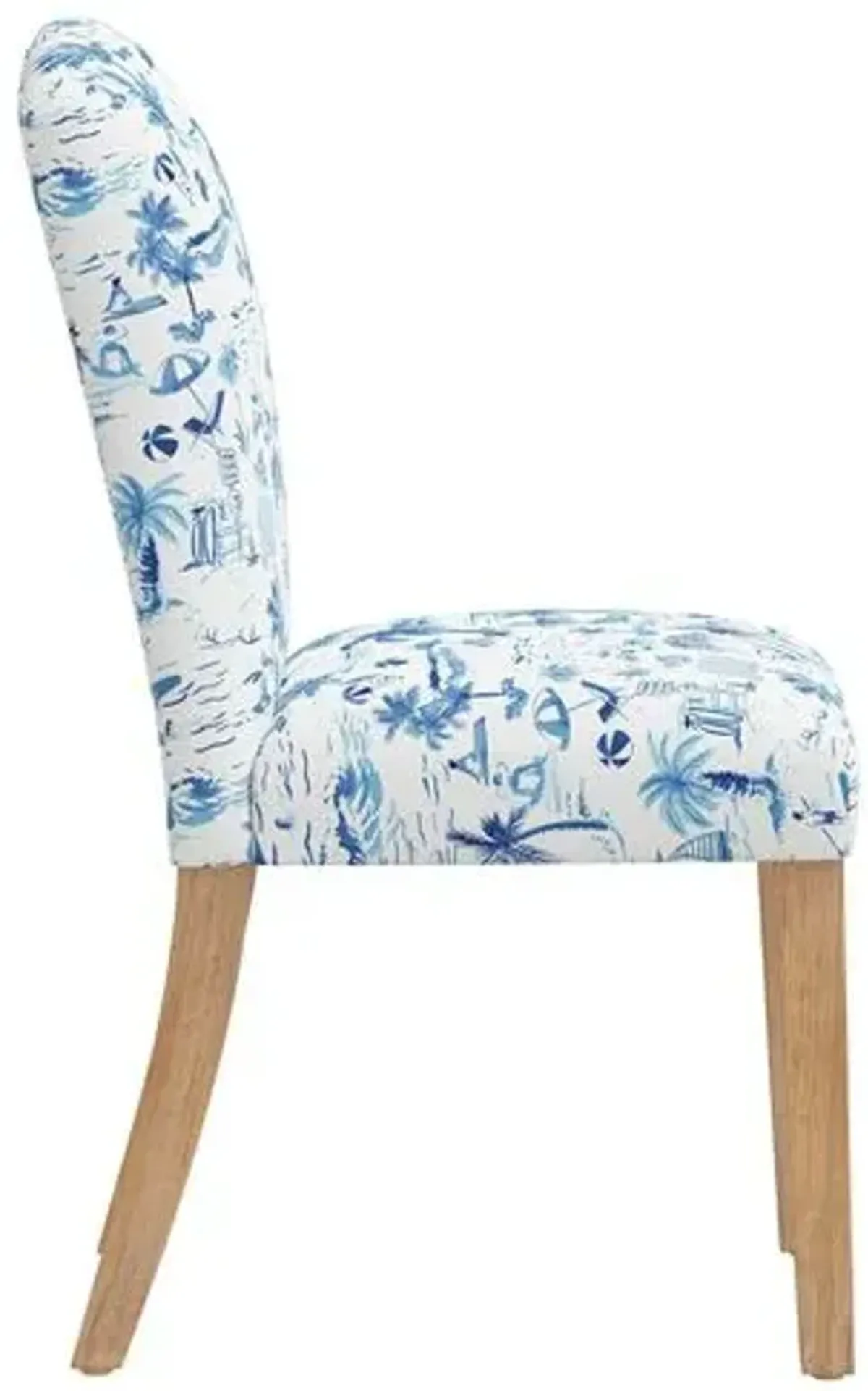 Cami Dining Chair - The Beach Toile - Blue