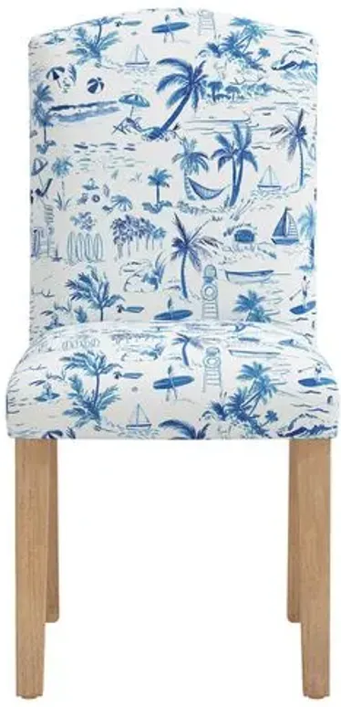 Cami Dining Chair - The Beach Toile - Blue