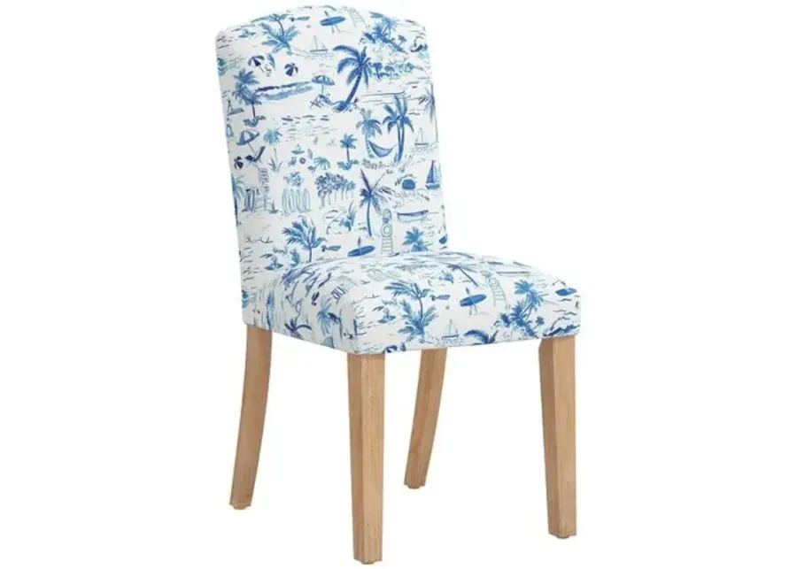 Cami Dining Chair - The Beach Toile - Blue