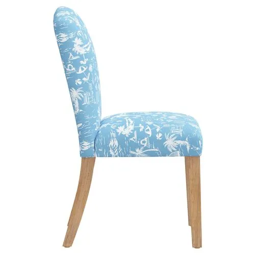 Marie Beach Toile Side Chair - Blue