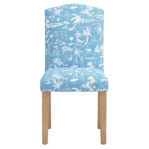 Cami Dining Chair - The Beach Toile - Blue