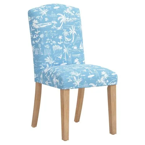 Cami Dining Chair - The Beach Toile - Blue