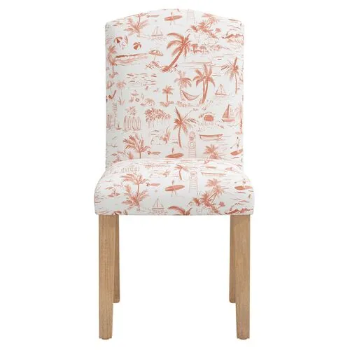 Cami Dining Chair - The Beach Toile - Orange