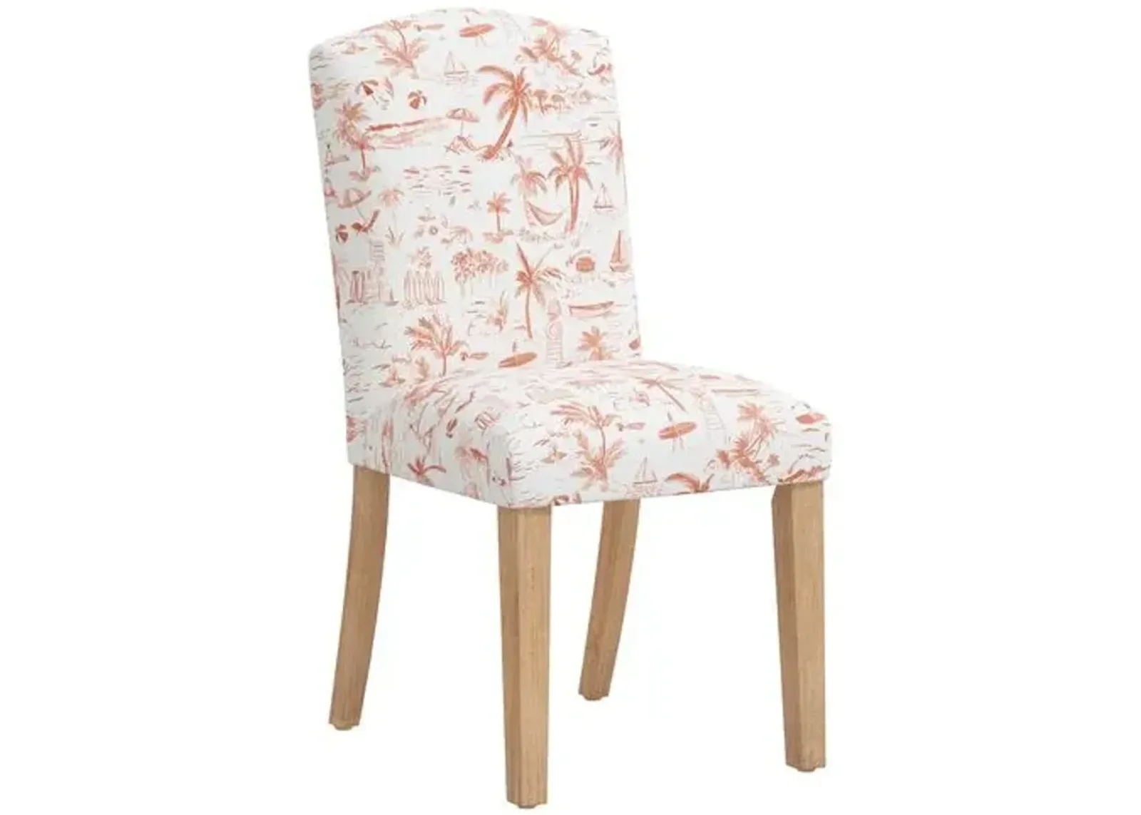 Cami Dining Chair - The Beach Toile - Orange