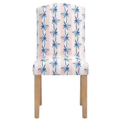 Cami Dining Chair - The Cabana Stripe Palms - Pink