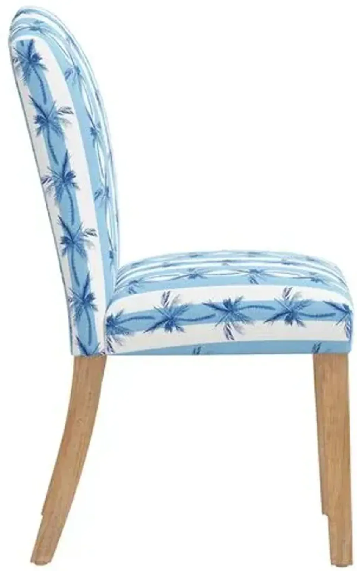 Cami Dining Chair - The Cabana Stripe Palms - Blue