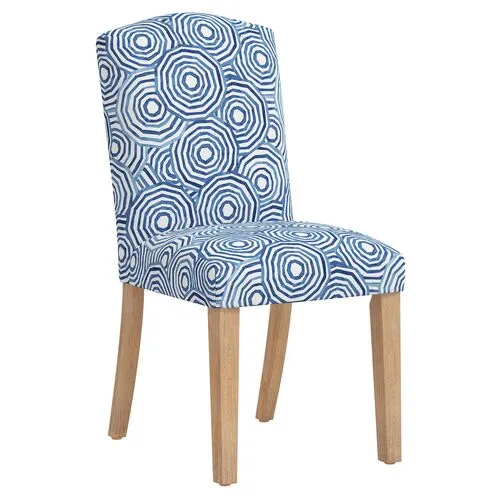 Marie Umbrella Swirl Side Chair - Navy - Blue