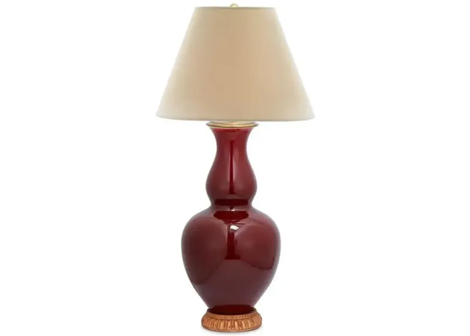 Garnet Table Lamp - Oxblood Glaze - Bunny Williams Home