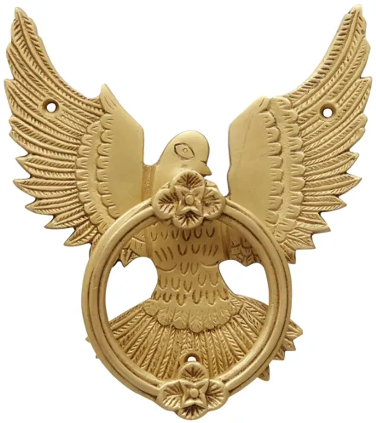 Gold Brass Dove Door Knocker - Interesting Things