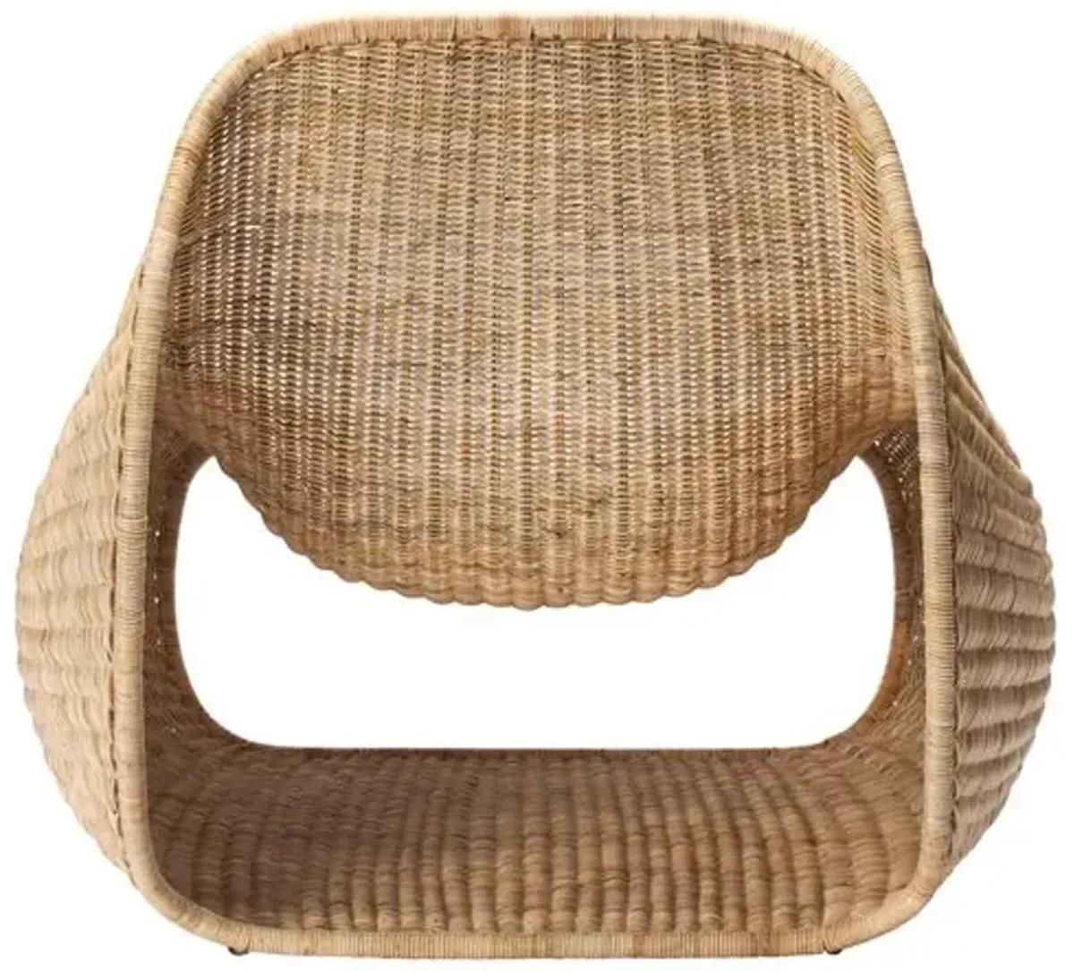 Reese Rattan Lounge Chair - Natural - Beige