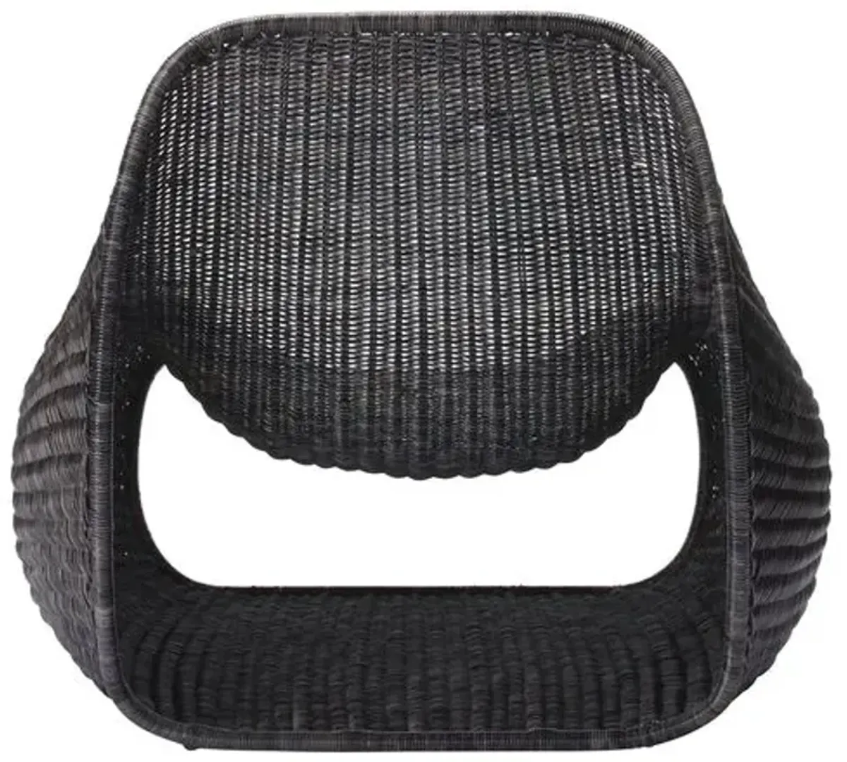 Reese Rattan Lounge Chair - Dark Gray