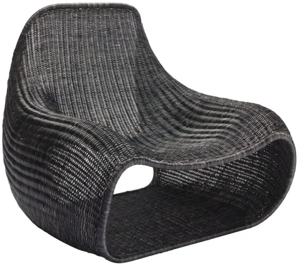 Reese Rattan Lounge Chair, Dark Gray