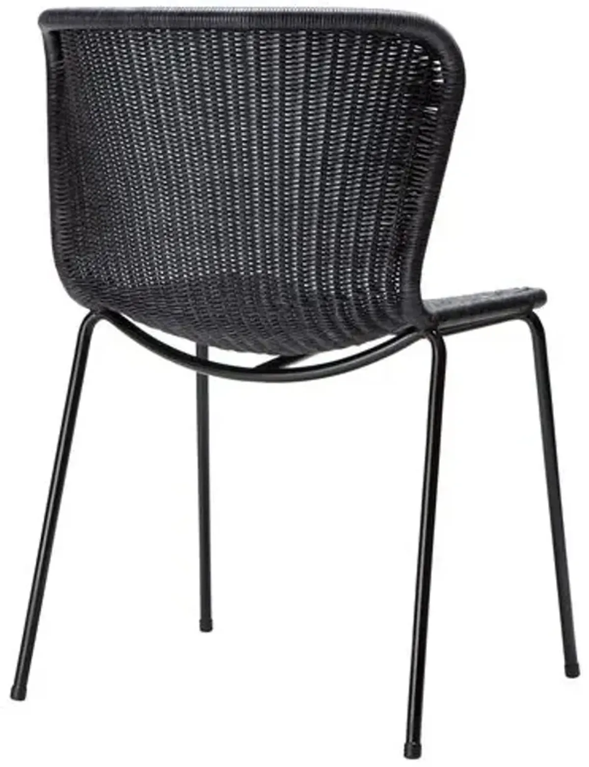 Caden Rattan Outdoor Dining Chair - Charcoal - Black