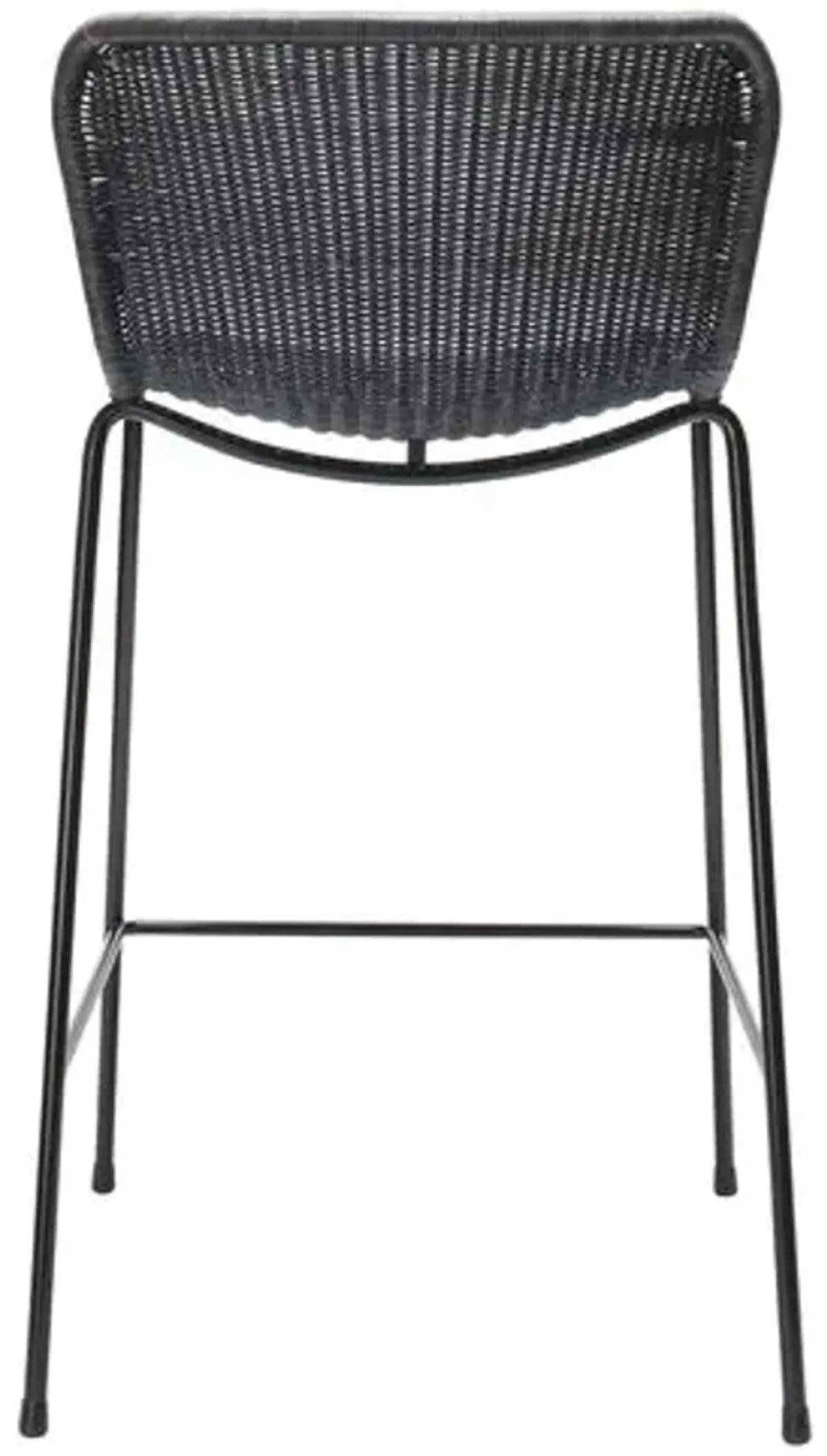 Caden Rattan Counter Stool - Charcoal