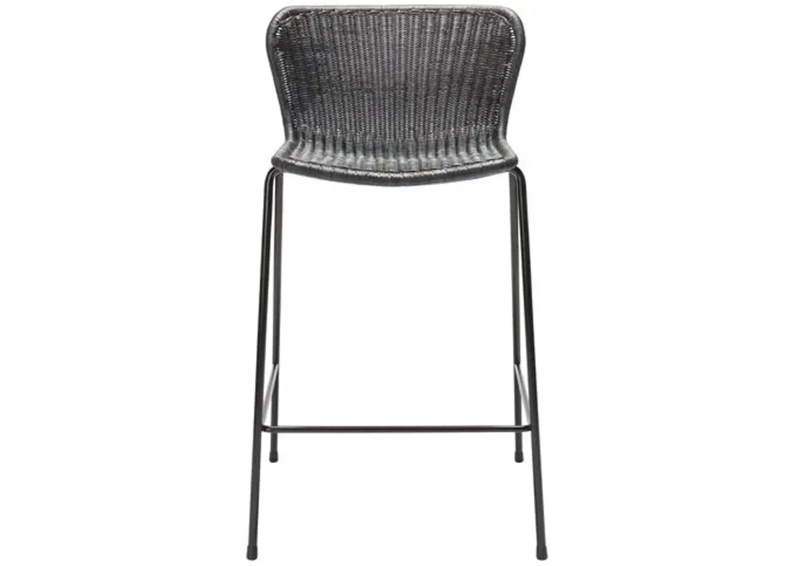 Caden Rattan Counter Stool - Charcoal