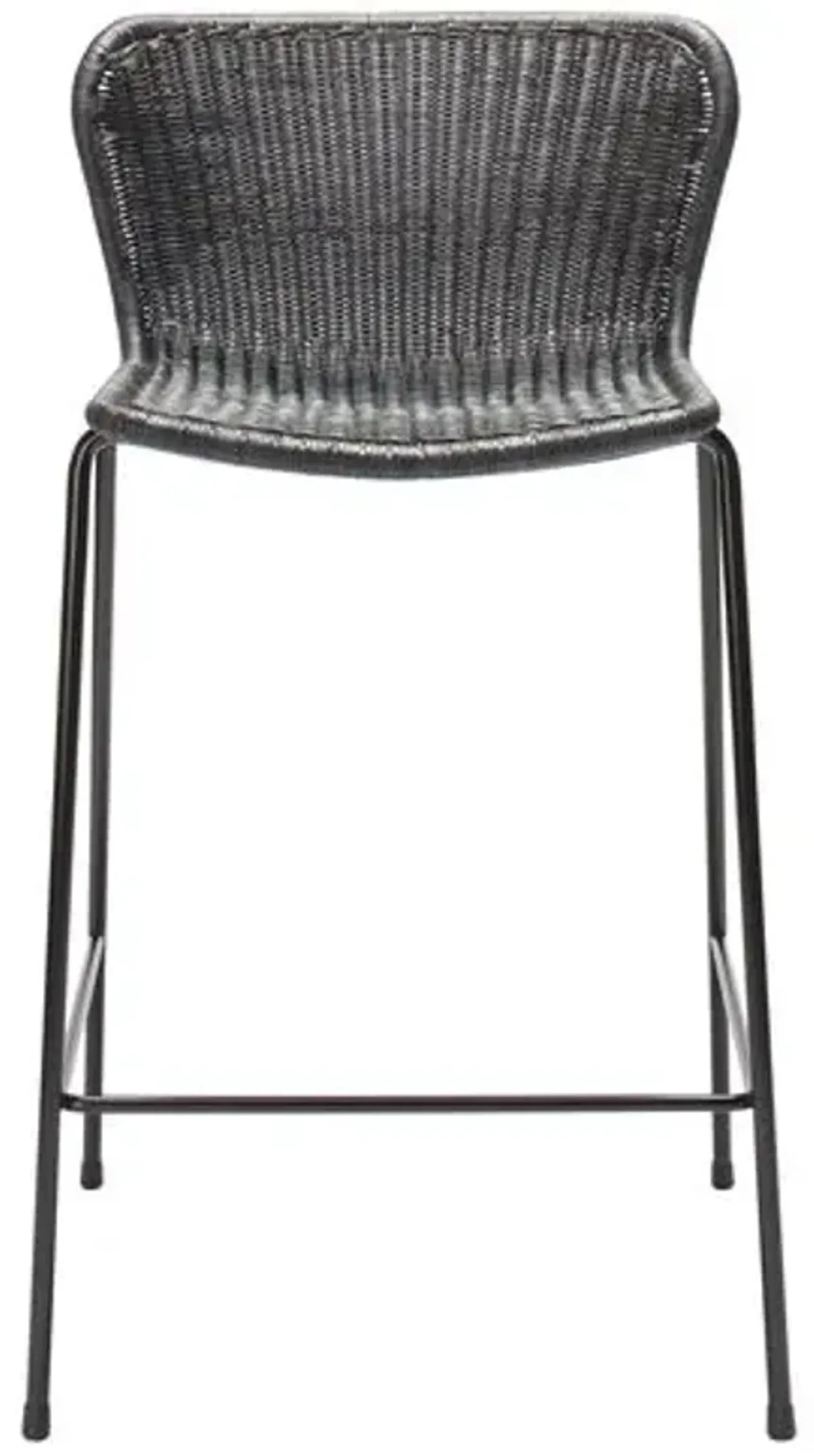 Caden Rattan Counter Stool - Charcoal