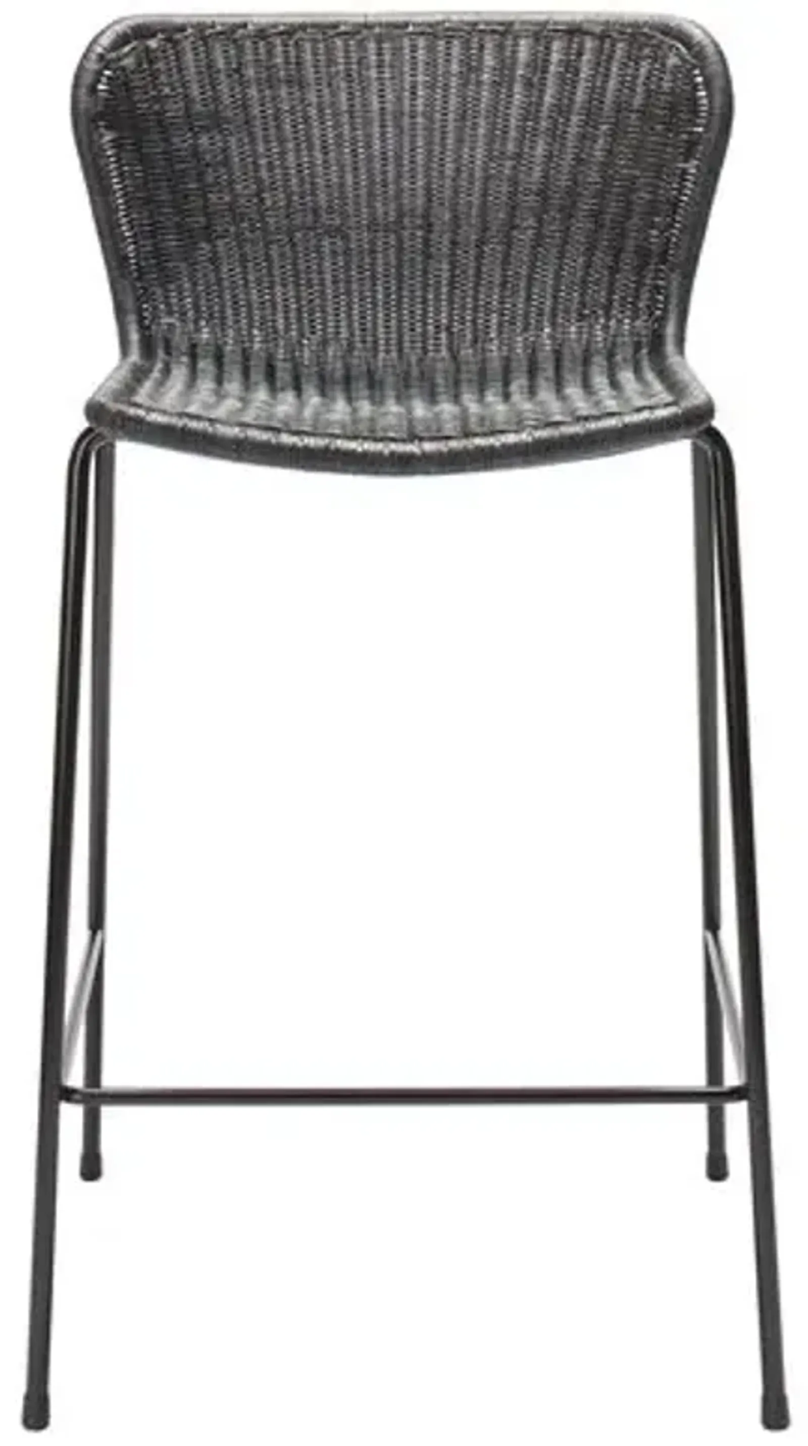 Caden Rattan Counter Stool - Charcoal