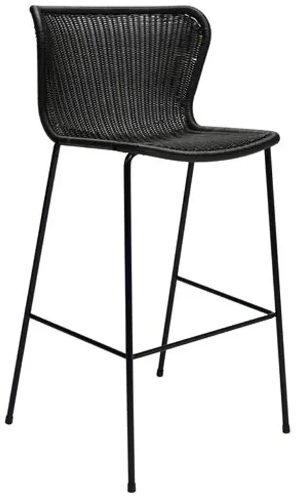 Caden Outdoor Barstool - Black