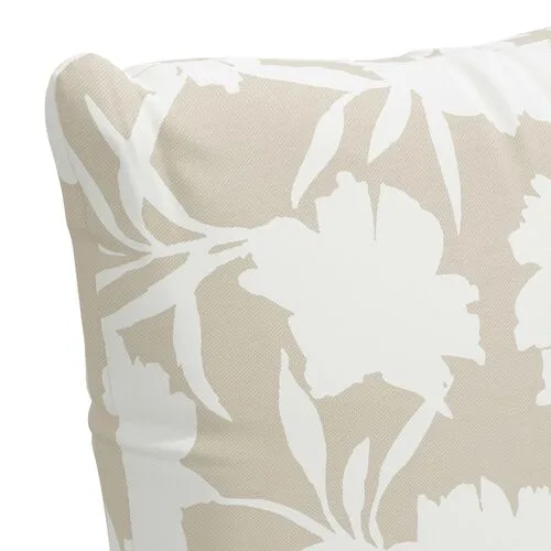 Garden Floral Outdoor Pillow - Handcrafted