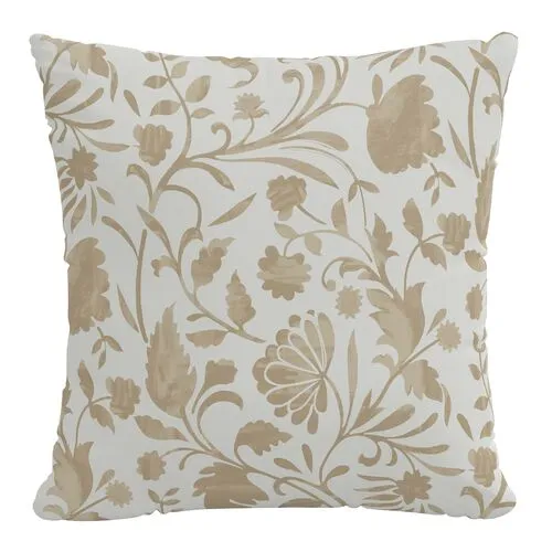 Vine Floral Outdoor Pillow - Handcrafted