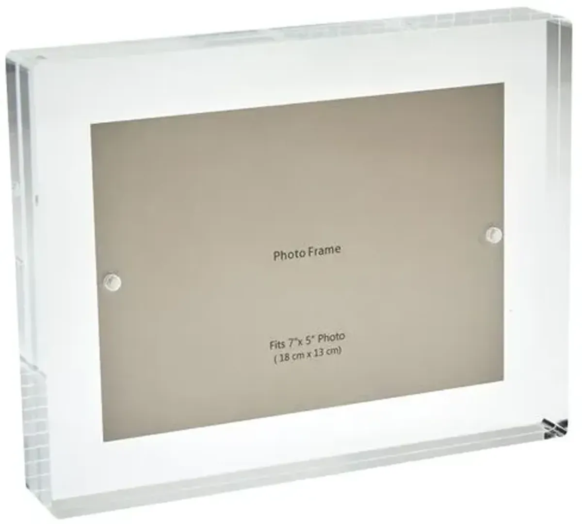 Lucite Floating Block Picture Frame - Clear