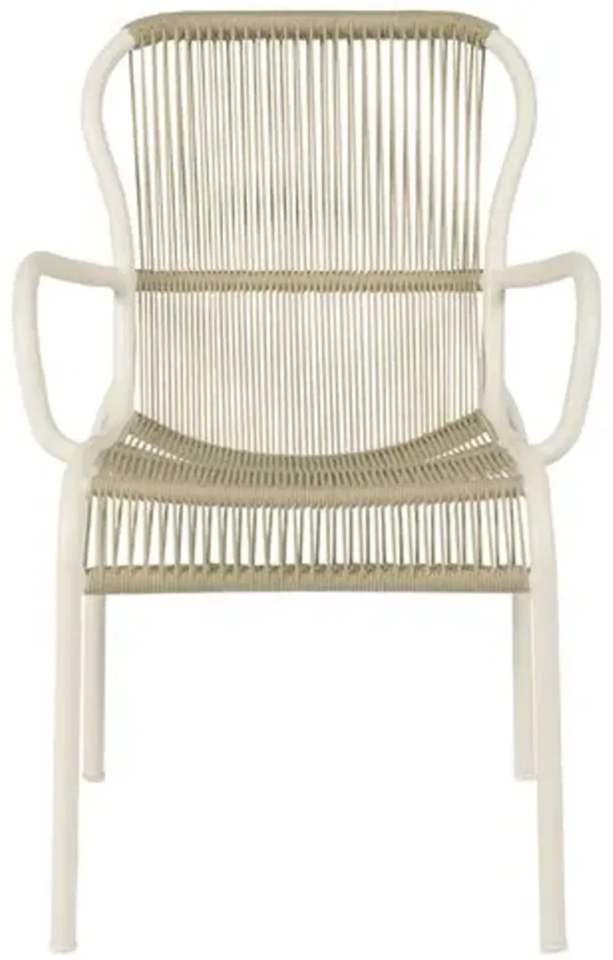 Loop Outdoor Dining Chair - Beige/White - Vincent Sheppard