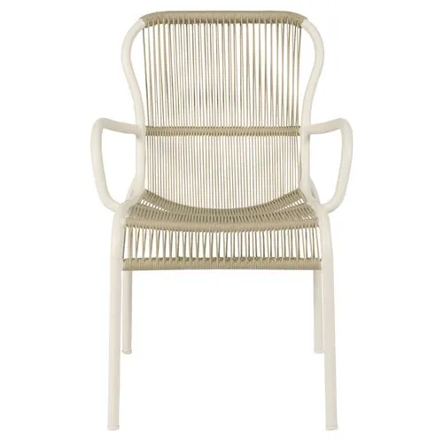 Loop Outdoor Dining Chair - Beige/White - Vincent Sheppard