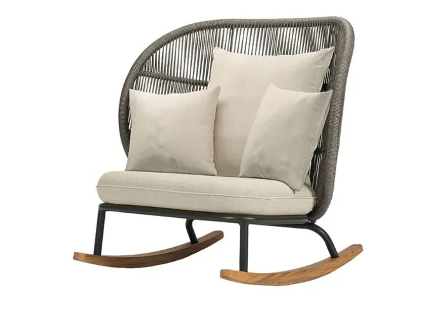 Kodo Outdoor Rocking Chair - Gray/Almond - Vincent Sheppard - Beige