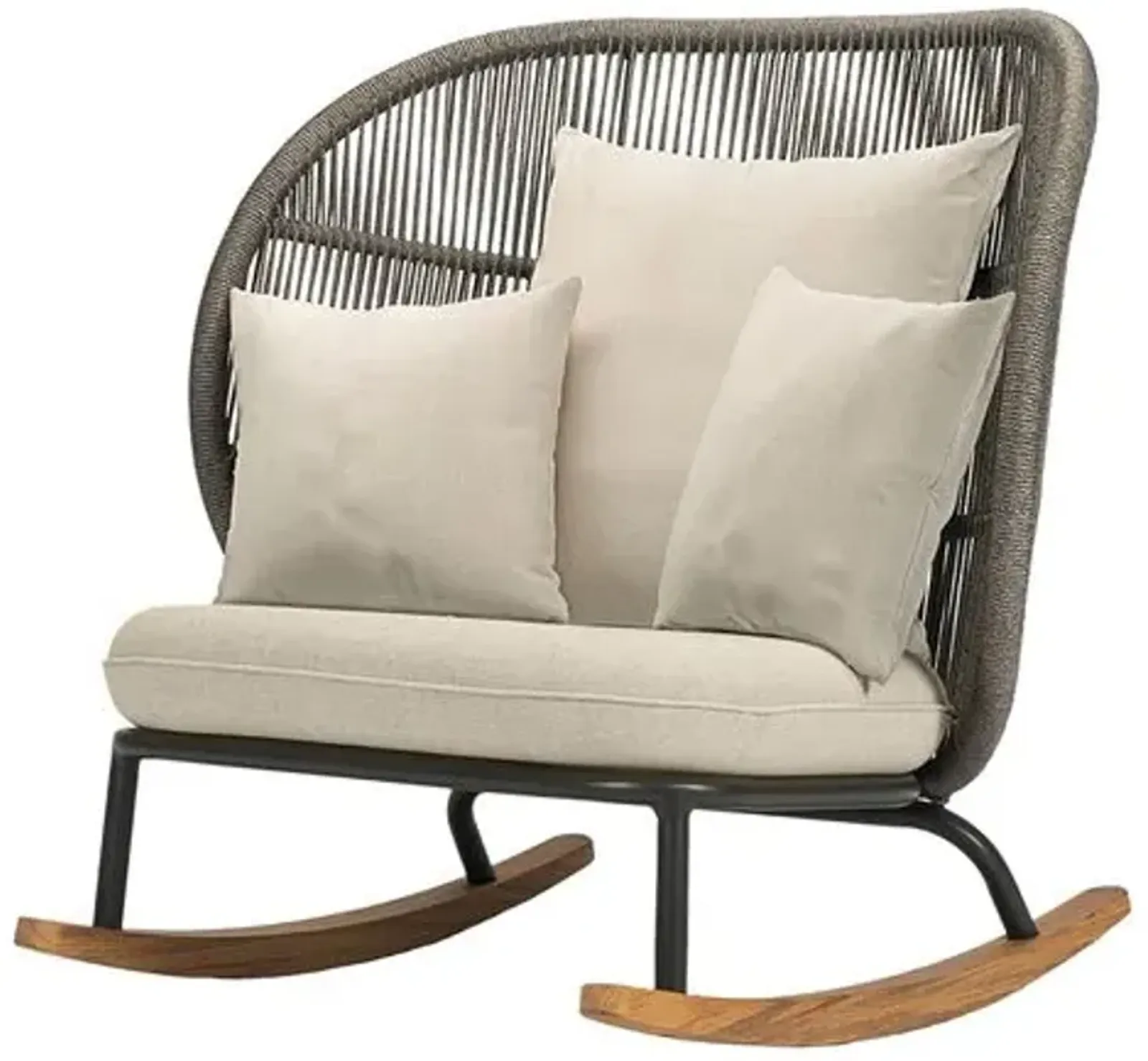 Kodo Outdoor Rocking Chair - Gray/Almond - Vincent Sheppard - Beige